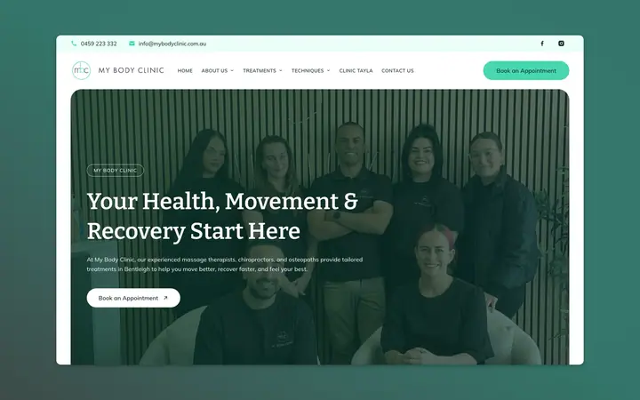 My Body Clinic website